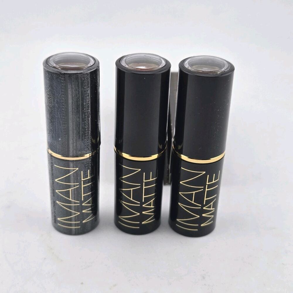 IMAN Luxury Matte Lipstick Mixed Lot Of 3 Assorted Colors Full Size Gift Set